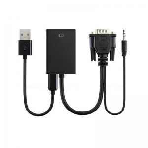 مبدل VGA به HDMI با قابلیت انتقال صدا به همراه کابلAUX ا فلاح نت