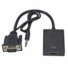 مبدل VGA به HDMI با قابلیت انتقال صدا به همراه کابلAUX ا فلاح نت