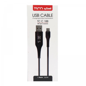 کابل USB به USB-C تسکو مدل TC C188 | انتقال سریع اطلاعات و شارژ ایمن - طول 1 متر ا فلاح نت