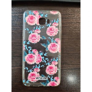 کاور فانتزی ژله‌ای طرح گل مناسب Samsung Galaxy C7 Pro - سبک و ضد ضربه ا فلاح نت