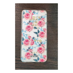 کاور فانتزی ژله‌ای طرح گل مناسب Samsung Galaxy C7 Pro - سبک و ضد ضربه ا فلاح نت