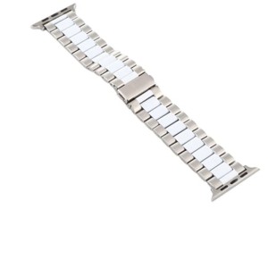 بند استیل دو رنگ Goui مدل رولکسی – لوکس و سازگار با Apple Watch 42/44/45/49ا فلاح نت