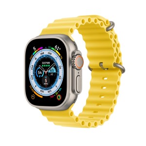 بند سیلیکونی زرد اپل واچ - مقاوم، راحت و سازگار با سایزهای 42، 44، 45 و 49 میلی‌متر ا فلاح نت