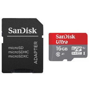 کارت حافظه 16 گیگابایت SanDisk Ultra با سرعت انتقال بالا و استانداردClass 10 ا فلاح نت