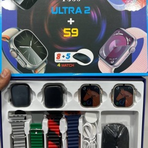 پک ساعت هوشمند و دیجیتال مدل Y300 ultra 2 + s9 با 4 ساعت هوشمند ا فلاح نت