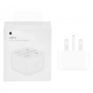 شارژر دیواری 3 پین آیفون USB-C مدل A++ - A2344 20W B/A - سفید  - GRM ا فلاح نت