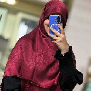روسری ابریشم ژاکارد لمه دار