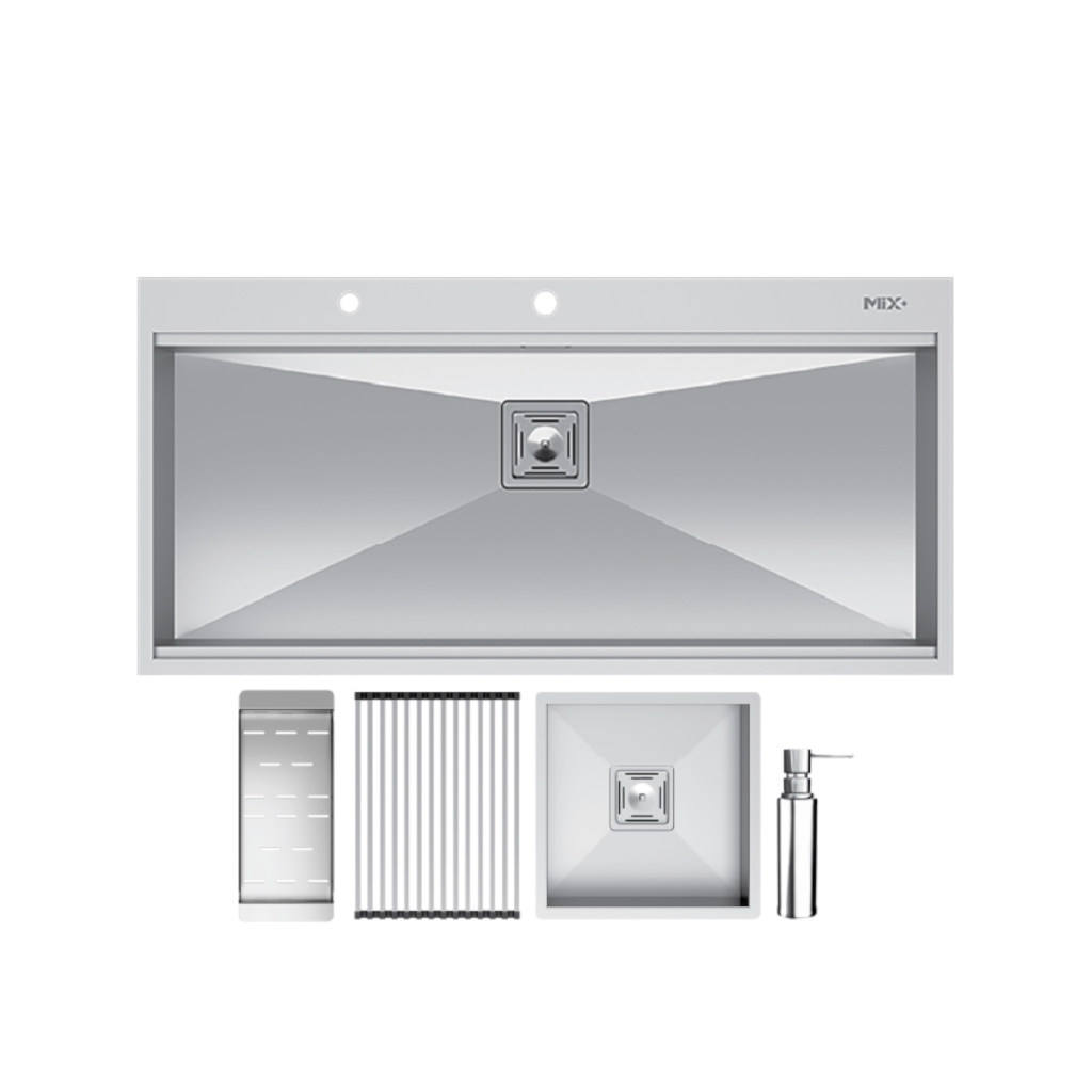 سینک ظرفشویی میکس پلاس مدل BCN-104 توکار