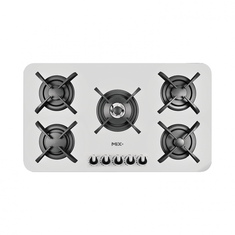 اجاق گاز صفحه ای میکس پلاس مدل PARDYC W شیشه ای