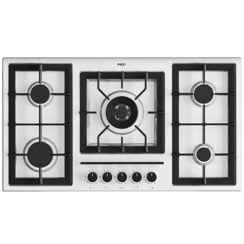 اجاق گاز صفحه ای میکس پلاس مدل E518W استیل