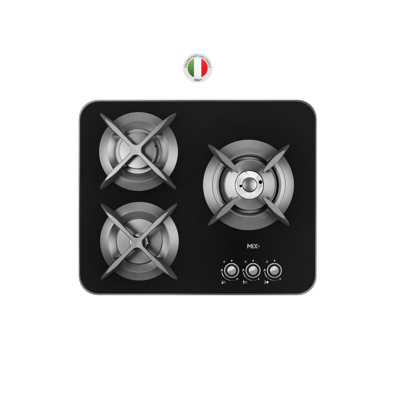 اجاق گاز صفحه ای میکس پلاس مدل 303G شیشه ای