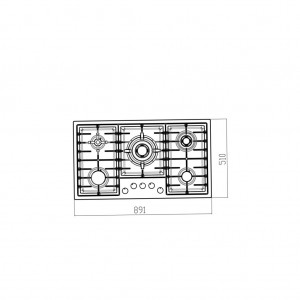 اجاق گاز صفحه ای کن مدل polaris-multi step استیل