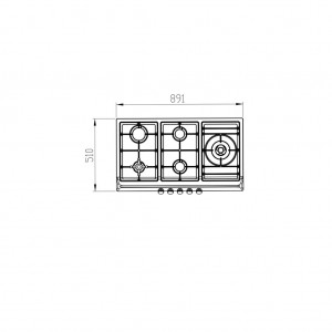 اجاق گاز صفحه ای کن مدل ISD505R استیل