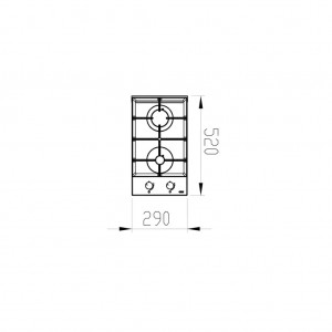 اجاق گاز صفحه ای کن مدل DOMINO استیل