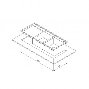 سینک ظرفشویی کن مدل BCN306 باکس