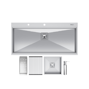 سینک ظرفشویی میکس پلاس مدل BCN-104 توکار