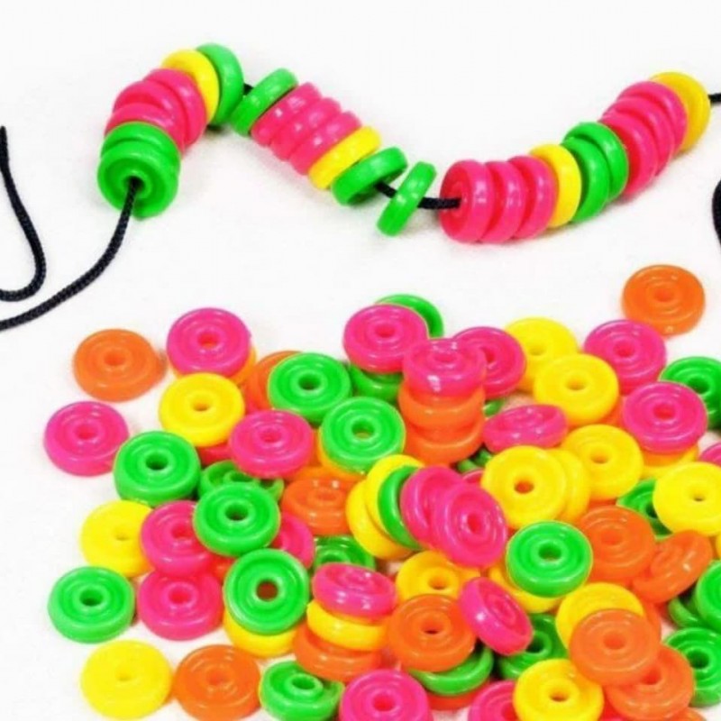 مهره شمارش ریاضی 50 عددی رنگی بند دار