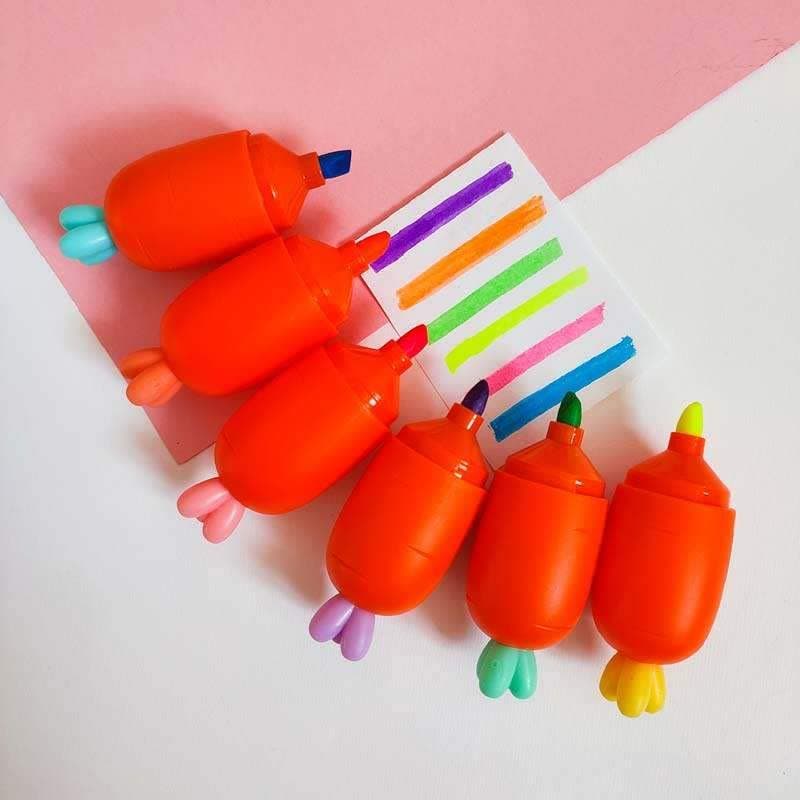 هایلایتر هویج نارنجی بسته ۶ عددی