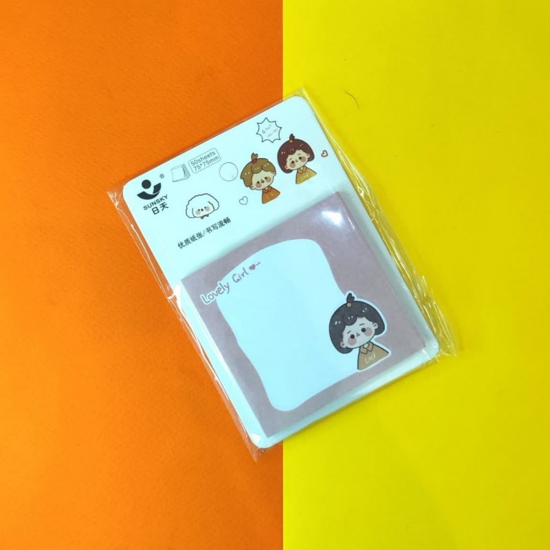 استیک نوت فانتزی طرح دختر