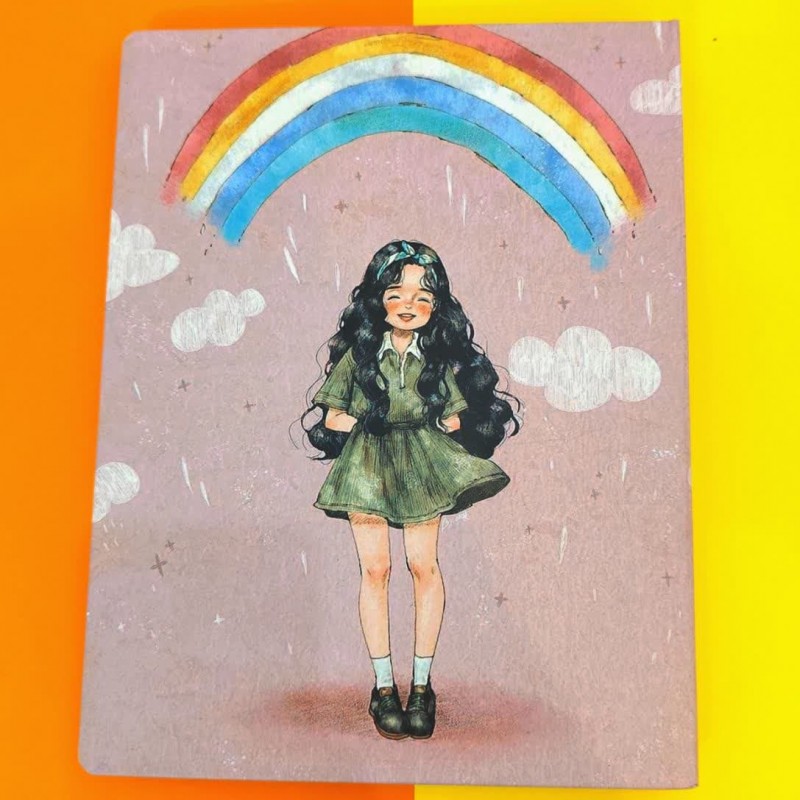 کلاسور فانتزی سویل ۲۶ حلقه به همراه برگه طرح دختر