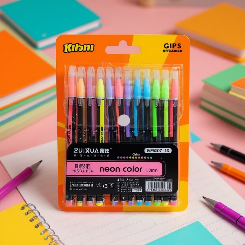 خودکار نئونی 12 رنگ