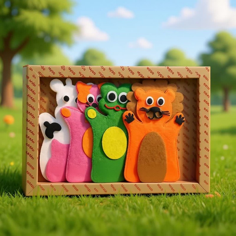 ست عروسک نمایشی حیوانات