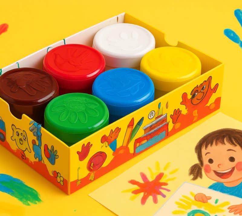 رنگ انگشتی 6 رنگ آریا