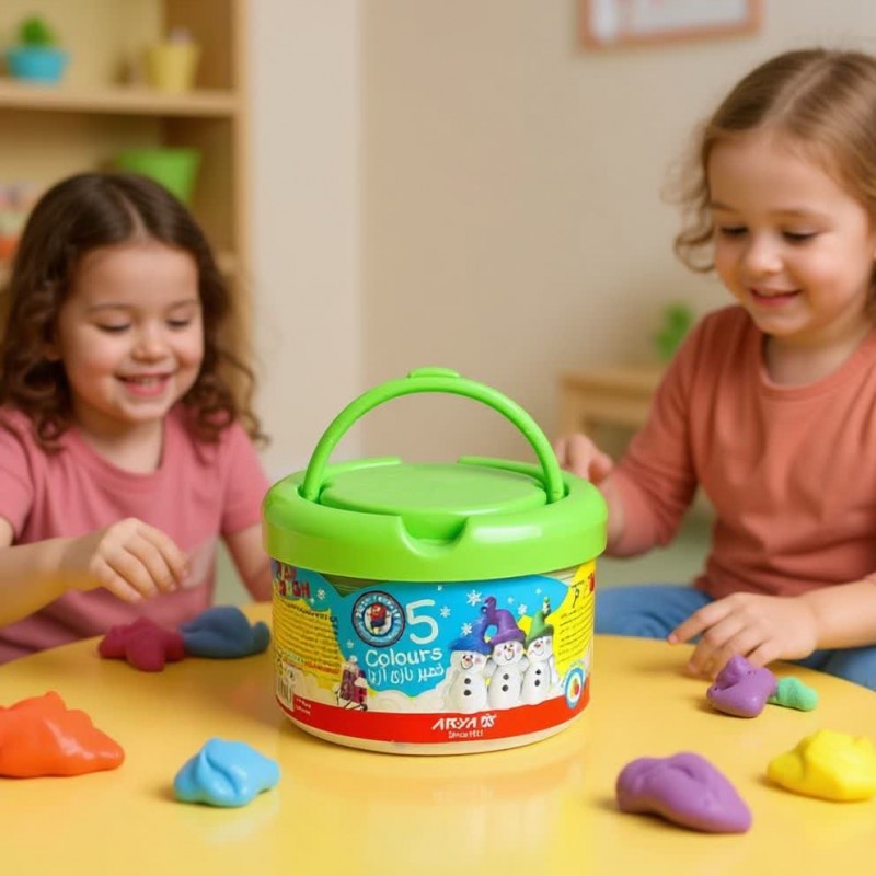 خمیر سطلی 5 رنگ آریا