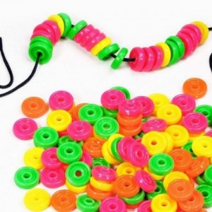 مهره شمارش ریاضی 50 عددی رنگی بند دار