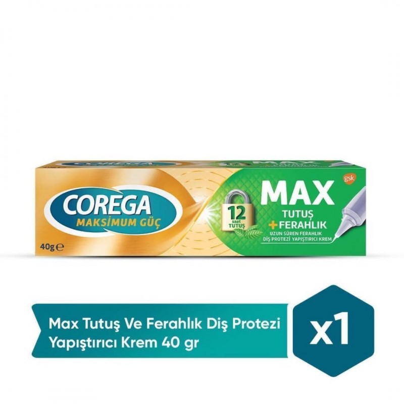 چسب دندان مصنوعی کورگا مدل MAX با طعم تازه و طراوت وزن 40 گرم