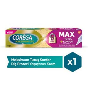 چسب دندان مصنوعی کورگا مدل MAX  بدون طعم(ساده)  وزن 40 گرم