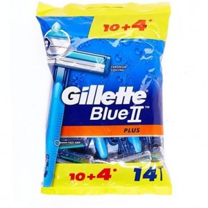 تیغ ژیلت 2 لبه مدل Blue2 ژیلت GILLETTE بسته 14 عددی