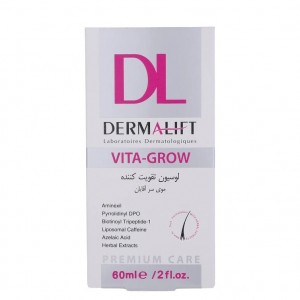 لوسیون محرک رشد مو درمالیفت مدل vita grow - مخصوص آقایان (60 میل)