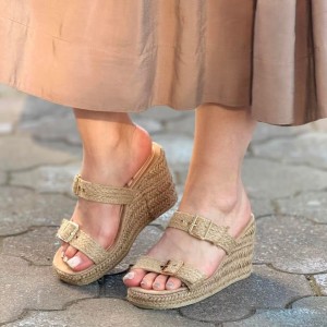 صندل لژدار کنفی زنانه    کد1288