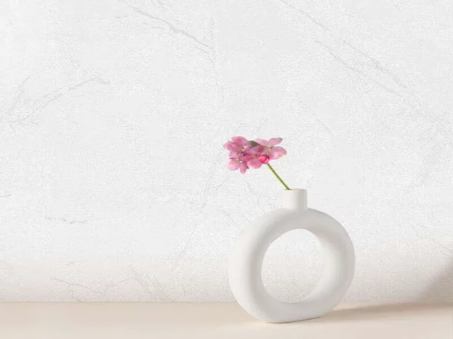 کاغذ دیواری هاش دو او H2O طرح رگه‌دار سفید/ کد 918W