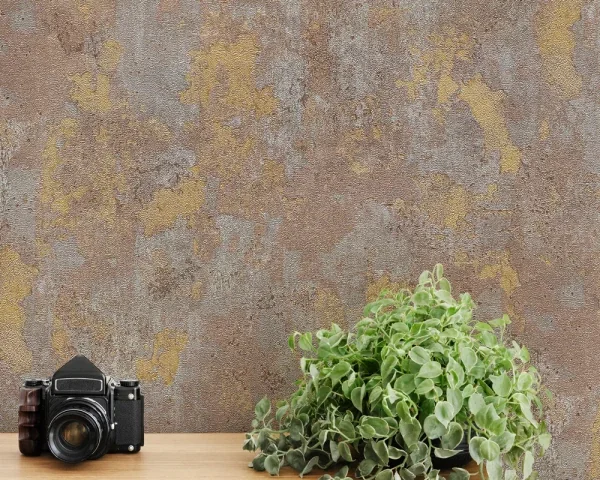 کاغذ دیواریکربن 3/carbon3 طرح پتینه قهوه‌ای کد ۱۰۳۲۶