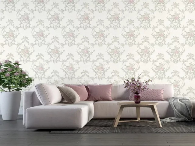 کاغذ دیواری طرح داماسک گلدار / کد ۵۰۰۷