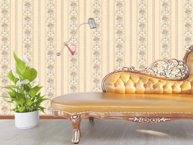 کاغذ دیواری هیدروژن طرح راه راه گلدار کد ۵۰۸۳
