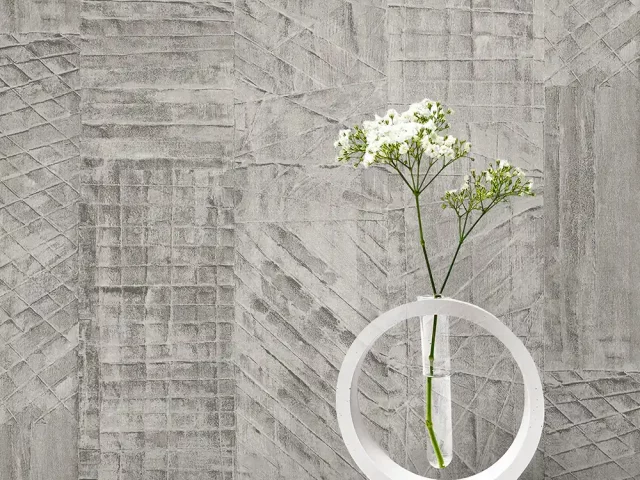کاغذ دیواری طرح هندسی نقرهای کد ۱۱۰۶۸