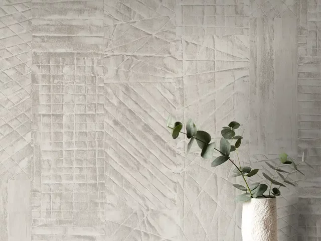 کاغذ دیواری طرح هندسی سفید کد ۱۱۰۶۶