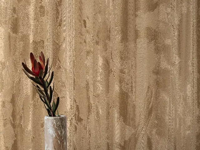 کاغذ دیواری طرح راه راه قهوهای / طلایی کد ۱۱۰۶۱