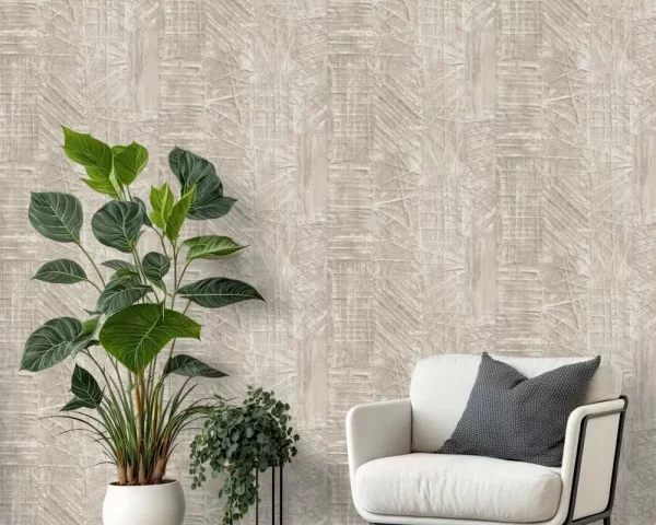 کاغذ دیواری طرح هندسی کرم کد ۱۱۰۶۴|TITANIUM