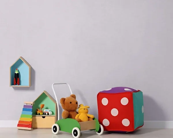 کاغذ دیواری کودک طرح ساده | سفید کد 12082