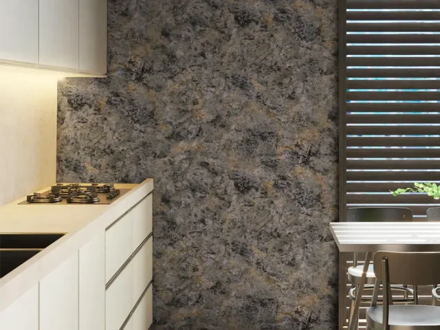 کاغذ دیواری طرح رگه‌دار خاکستری / طلایی کد ۱۱۰۰۱