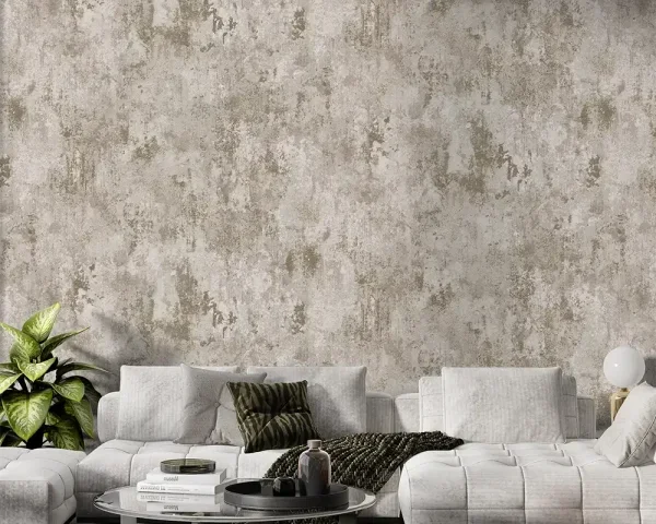 کاغذ دیواری طرح پتینه نقره‌ای کد ۱۱۰۲۷