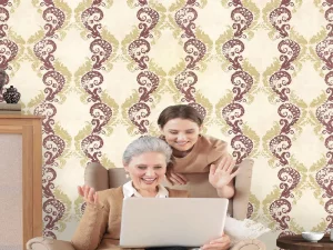 کاغذ دیواری هیدروژن طرح داماسک قواره‌ای کد ۵۰۶۰