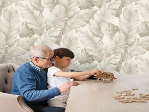 کاغذ دیواری طرح شاخ و برگ کد ۶۰۳۱