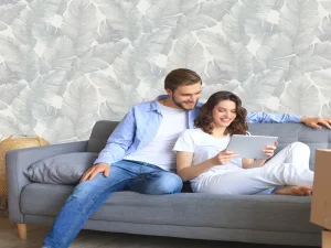کاغذ دیواری طرح شاخ و برگ کد ۶۰۳۴