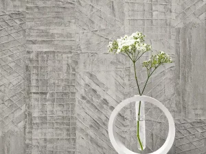 کاغذ دیواری طرح هندسی نقره‌ای کد ۱۱۰۶۸