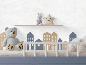 کاغذ دیواری کودک طرح ساده | سفید کد 12106